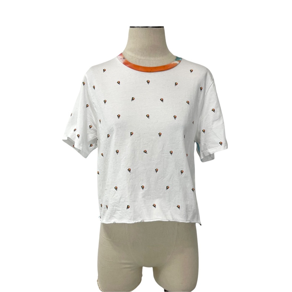 Hurley- Snow Cone Boxy Crop Tee Size Medium